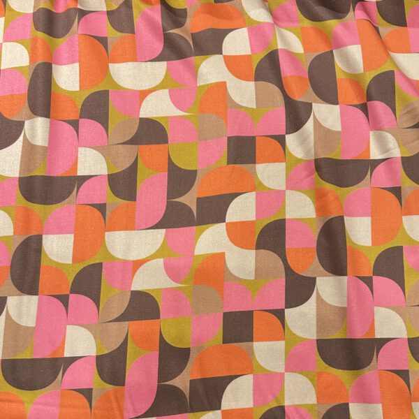 Viscose Silky Satin Geometric