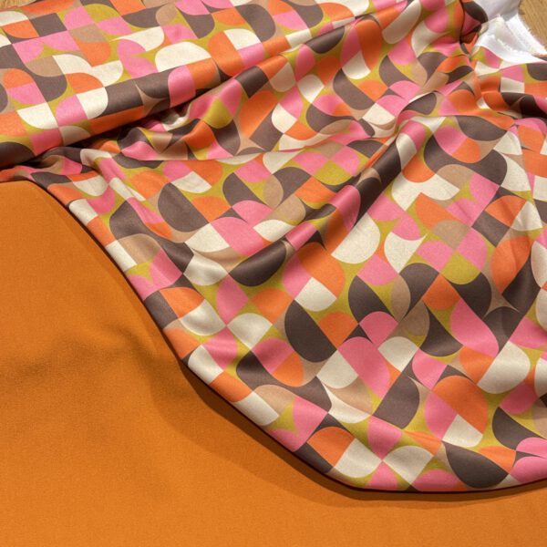 Viscose Silky Satin Geometric